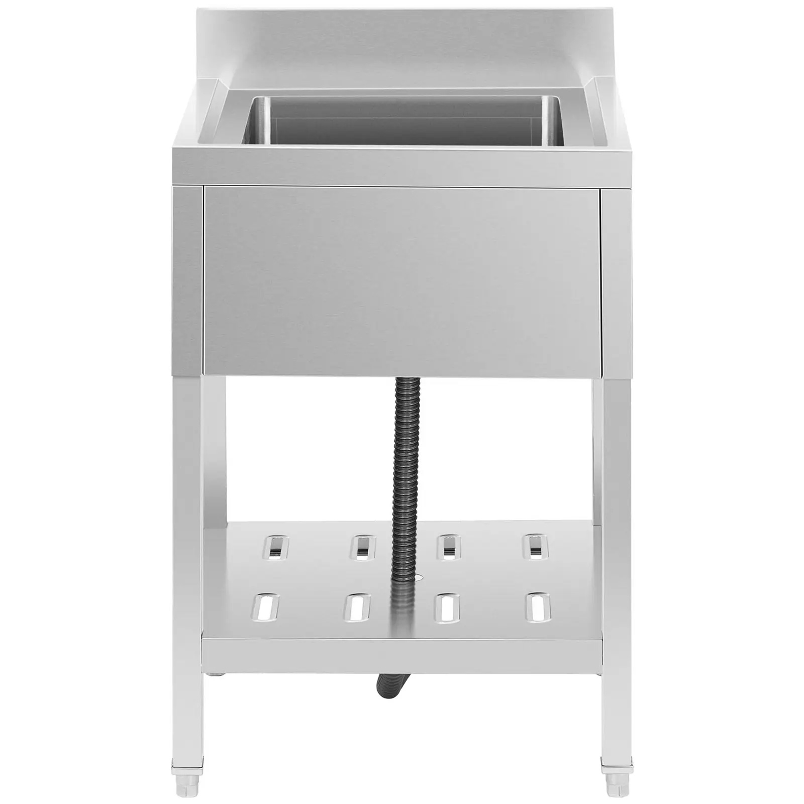 Tavolo lavello - 1 lavello 45 x 40 cm - 60 x 60 cm - alzatina | RCSSS-60X60-S