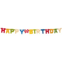 Ghirlanda (PAP/ALU) "HAPPY BIRTHDAY" 11cm x 1,5m [1 pz]
