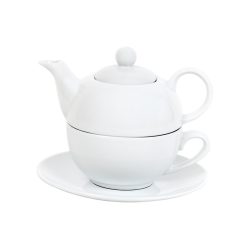 Servizio da tè - teiera - 390 ml + tazza - 270 ml con piattino