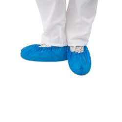 Copriscarpe monouso in CPE - 43 x 15 cm - 20 µm - blu [100 pz] | Espeon