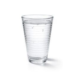 Bicchiere da acqua in vetro scanalato - 300 ml
