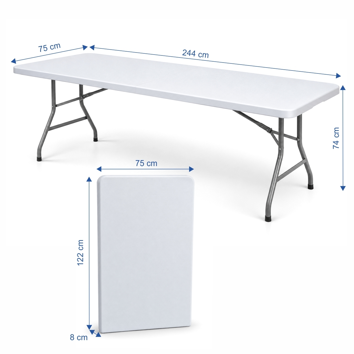 Tavolo da buffet pieghevole - 244 x 75 x 74 cm | Gastrokitchen