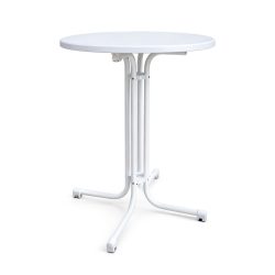 Tavolo da bar rotondo pieghevole - Ø 80 x 107 cm - bianco | Gastrokitchen
