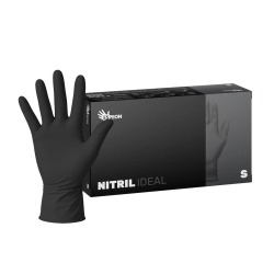 Guanti monouso in nitrile Nitril Ideal - neri - misura S [100 pz]
