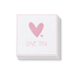 Tovagliolo a 3 veli bianco Cuore - 33 x 33 cm [20 pz]