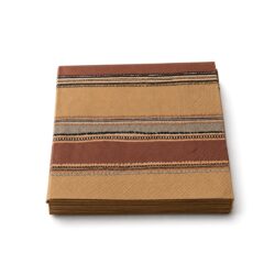 Tovagliolo (PAP FSC Mix) a 3 veli marrone a righe 33x33 cm [20 pz]