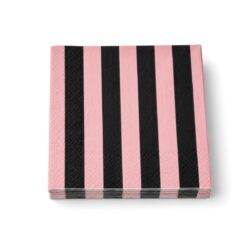 Tovagliolo (PAP FSC Mix) a 3 veli a righe rosa-nere 33x33 cm [20 pz]