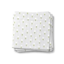 Tovagliolo a 3 veli grigio Fiore - 33 x 33 cm [20 pz]