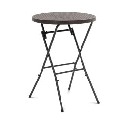 Tavolo da bar pieghevole - Ø 80 x 110 cm - 75 kg - nero